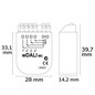Preview: Isoled DALI Funktransmitter zur Initiierung von 4 Wirkbereichen am Bus via 4 Push-Taster, Batt.Betrieb 116822