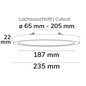 Preview: Isoled LED Aufbau/Einbauleuchte Flex Pro DN235, 16W, weiß, 120lm/W, 3000/3500/4000K, dimmbar 116828
