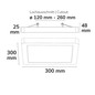 Preview: Isoled LED Aufbau/Einbauleuchte Flex Pro 300x300, 22W, weiß, 120lm/W, 3000/3500/4000K, dimmbar 116831