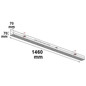 Preview: Isoled FastFix LED Linearsystem S Modul 1,5m 25-75W, 4000K, 180lm/W, 90°, DALI dimmbar mit Notlichtfunktion 116832
