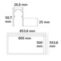 Preview: Isoled Track48 Leuchtenrahmen H50, Innenformat 500x800mm, weiß, exkl. Trafo, Montageclip/Seilabh. 116870