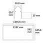 Preview: Isoled Track48 Leuchtenrahmen H50, Innenformat 592x1192mm, weiß, exkl. Trafo, Montageclip/Seilabh. 116874