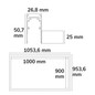 Preview: Isoled Track48 Leuchtenrahmen H50, Innenformat 900x1000mm, weiß, exkl. Trafo, Montageclip/Seilabh. 116875