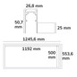 Preview: Isoled Track48 Leuchtenrahmen H50, Innenformat 500x1192mm, schwarz, exkl. Trafo, Montageclip/Seilabh. 116880