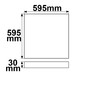 Preview: Isoled LED Panel Backlight Line 600, UGR<19 8H/8H, CRI 90, 36W, 4000K, PowerSwitch 21-40W 116952