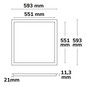 Preview: Isoled LED Panel Frame 600, 40W, warmweiß, PowerSwitch 21-40W 116959