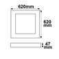 Preview: Isoled LED Panel UGR<16 Line 625, 36W, weiß, warmweiß, PowerSwitch 21-40W 116964