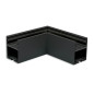 Preview: Isoled LAMP30V1 90° Eck, geschweißt, 120x120mm, schwarz RAL 9005, exkl. Cover 116968