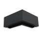 Preview: Isoled LAMP30V1 90° Eck, geschweißt, 120x120mm, schwarz RAL 9005, exkl. Cover 116968