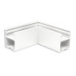 Preview: Isoled LAMP30V1 90° Eck, geschweißt, 120x120mm, weiß RAL 9003, exkl. Cover 116969