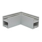 Preview: Isoled LAMP30V1 90° Eck, geschweißt, 120x120mm, silber pulverbeschichtet, exkl. Cover 116970