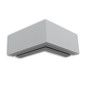 Preview: Isoled LAMP30V1 90° Eck, geschweißt, 120x120mm, silber pulverbeschichtet, exkl. Cover 116970