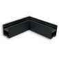 Preview: Isoled LAMP30V2 90° Eck, geschweißt, 120x120mm, schwarz RAL 9005, exkl. Cover 116971