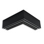 Preview: Isoled LAMP30V2 90° Eck, geschweißt, 120x120mm, schwarz RAL 9005, exkl. Cover 116971