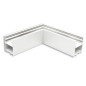 Preview: Isoled LAMP30V2 90° Eck, geschweißt, 120x120mm, weiß RAL 9003, exkl. Cover 116972