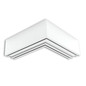 Preview: Isoled LAMP30V2 90° Eck, geschweißt, 120x120mm, weiß RAL 9003, exkl. Cover 116972