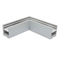 Preview: Isoled LAMP30V2 90° Eck, geschweißt, 120x120mm, silber pulverbeschichtet, exkl. Cover 116973