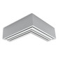 Preview: Isoled LAMP30V2 90° Eck, geschweißt, 120x120mm, silber pulverbeschichtet, exkl. Cover 116973