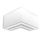 Preview: Isoled LAMP40 90° Eck, geschweißt, 140x140mm, weiß RAL 9003, exkl. Cover 116975