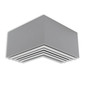 Preview: Isoled LAMP40 90° Eck, geschweißt, 140x140mm, silber pulverbeschichtet, exkl. Cover 116976