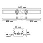 Preview: Isoled FastFix LED Linearsystem R PRO Modul 1472mm, Blindabdeckung für Balkenaufnahme, Stahl 117038