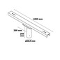 Preview: Isoled Traverse mit Zopfmaß 76mm für 2 Flutlichter 117047