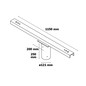 Preview: Isoled Traverse mit Zopfmaß 89/108mm für 2 Flutlichter 117049