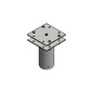 Preview: Isoled Traverse mit Zopfmaß 133mm für 2/4 Flutlichter 117050