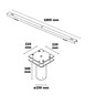 Preview: Isoled Traverse mit Zopfmaß 133mm für 3/5 Flutlichter 117051