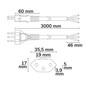 Preview: Isoled Anschlussleitung 1,5m mit Stecker Typ J - Schweiz, H05VV-F3G0,75mm², schwarz, offene Enden 117061