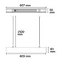 Preview: Isoled LINKLINE50 LED Aufbau/Hängeleuchte, 60cm, 15W, UGR<19 2H/2H, schwarz, 3000/4000K, DALI dimmbar 117065