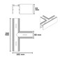 Preview: Isoled T-Verbinder für Aufbau/Hängeleuchte LINKLINE50 weiß 117075