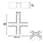 Preview: Isoled X-Verbinder für Aufbau/Hängeleuchte LINKLINE50 weiß 117077