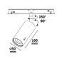 Preview: Isoled Track48 Schienenstrahler SELECT 8W UGR<19, 18°-50°, schwarz, ColorSwitch 2700-5000K 117085