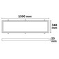 Preview: Isoled Einbaurahmen weiß RAL 9016, für LED Panels 308x1550, steckbare Schnellmontage 117111