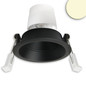 Preview: Isoled LED Einbaustr. Back68, schwarz matt, rund, 5W, CRI90, 3000K, schwenkbar, rückvers., UGR<12, dimmbar 117125