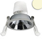 Preview: Isoled LED Einbaustr. Back68, alu glänzend, rund, 5W, CRI90, 3000K, schwenkbar, rückvers., UGR<12, dimmbar 117131