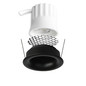 Preview: Isoled LED Einbaustrahler BACK32, schwarz matt, rund, 5W, CRI90, 2700K, rückversetzt, Honeycomb, dimmbar 117246