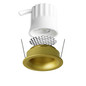 Preview: Isoled LED Einbaustrahler BACK32, gold, rund, 5W, CRI90, 2700K, rückversetzt, Honeycomb, dimmbar 117248