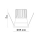 Preview: Isoled LED Einbaustrahler BACK32, gold, rund, 5W, CRI90, 3000K, rückversetzt, Honeycomb, dimmbar 117249