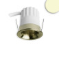 Preview: Isoled LED Einbaustrahler BACK32, messing geb., rund, 5W, CRI90, 2700K, rückversetzt, Honeycomb, dimmbar 117254
