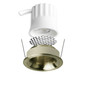 Preview: Isoled LED Einbaustrahler BACK32, messing geb., rund, 5W, CRI90, 2700K, rückversetzt, Honeycomb, dimmbar 117254