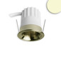 Preview: Isoled LED Einbaustrahler BACK32, messing geb., rund, 5W, CRI90, 3000K, rückversetzt, Honeycomb, dimmbar 117255