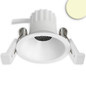 Preview: Isoled LED Einbaustrahler BACK45, weiß matt, rund, 5W, CRI90, 2700K, rückversetzt, Honeycomb, dimmbar 117265