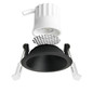 Preview: Isoled LED Einbaustrahler BACK45, schwarz matt, rund, 5W, CRI90, 3000K, rückversetzt, Honeycomb, dimmbar 117268