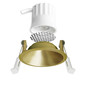 Preview: Isoled LED Einbaustrahler BACK45, gold, rund, 5W, CRI90, 3000K, rückversetzt, Honeycomb, dimmbar 117270