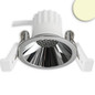 Preview: Isoled LED Einbaustrahler BACK45, alu glänzend, rund, 5W, CRI90, 3000K, rückversetzt, Honeycomb, dimmbar 117274