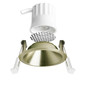 Preview: Isoled LED Einbaustrahler BACK45, messing geb., rund, 5W, CRI90, 2700K, rückversetzt, Honeycomb, dimmbar 117275