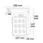 Preview: Isoled 3-Phasen Schienenstrahler MATRIX, 20W, 40°, schwarz, 4000K, UGR<19 117297