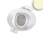 Preview: Isoled LED Einbaustrahler Sphere-68 schwenkbar, 6W, 40°, 2700/3000/4000K, CRI90, weiß, dimmbar 117336